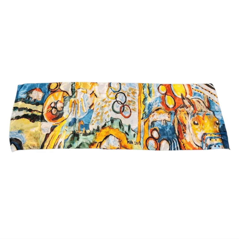 Billy Mills 2018 Olympic Tribute Scarf in Native American Motif
